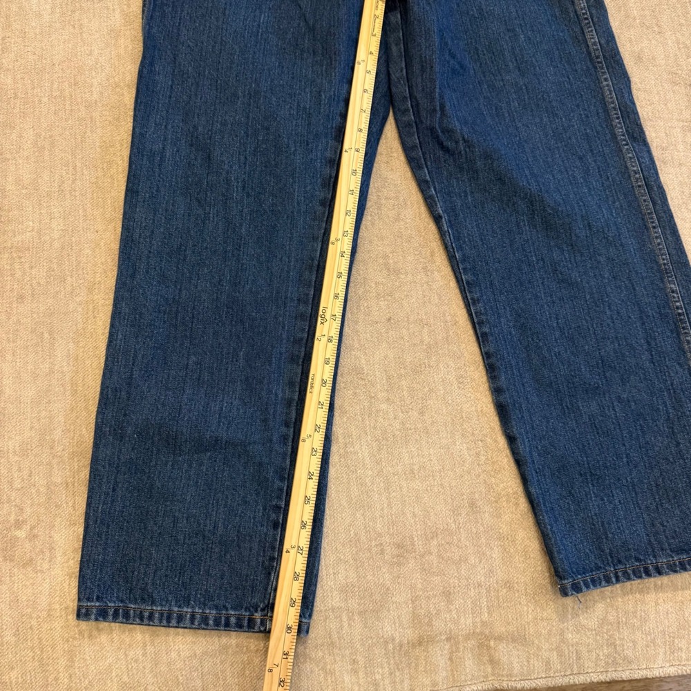 Dickies Mens Jeans 38x32 Dark Wash Straight Leg Cotton Work Pants - Picture 5 of 8